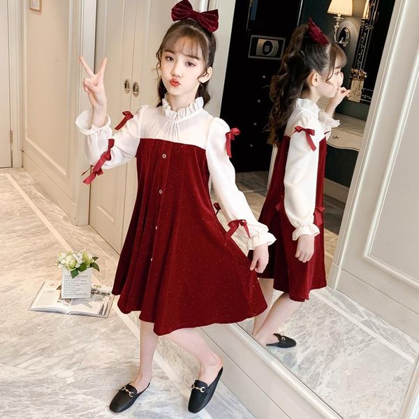 girl's dresses dress knee-length full sleeve roll neck solid bow a-line acetate casual fashion sweet beautiful spring autumn kids girls, Red;yellow
girl's dresses dress knee-length full sleeve roll neck solid bow a-line acetate casual fashion sweet beautiful spring autumn kids girls, Red;yellow