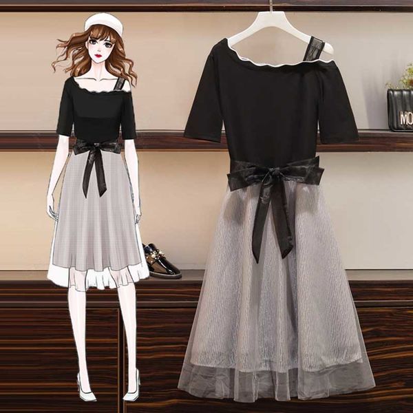 casual dresses dress big size women's clothing fat sister summer foreign style belly covering age reducing loose heart machine mesh tkf, Black;gray
casual dresses dress big size women's clothing fat sister summer foreign style belly covering age reducing loose heart machine mesh tkf, Black;gray