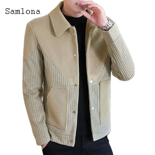 samlona mens elegant leisure casual jacket kpop patchwork stripe winter tunic blazers trend 2021 single breasted men clothing men's jac, Black;brown
samlona mens elegant leisure casual jacket kpop patchwork stripe winter tunic blazers trend 2021 single breasted men clothing men's jac, Black;brown