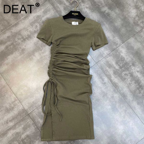 deat women drawstring split dress round neck short sleeve arrivals lady temperament fashion spring summer 11d1254 210709, Black;gray
deat women drawstring split dress round neck short sleeve arrivals lady temperament fashion spring summer 11d1254 210709, Black;gray