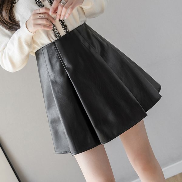skirts leather women's half 2021 autumn korean black a-line short versatile puffy high waist pleated skirt
skirts leather women's half 2021 autumn korean black a-line short versatile puffy high waist pleated skirt