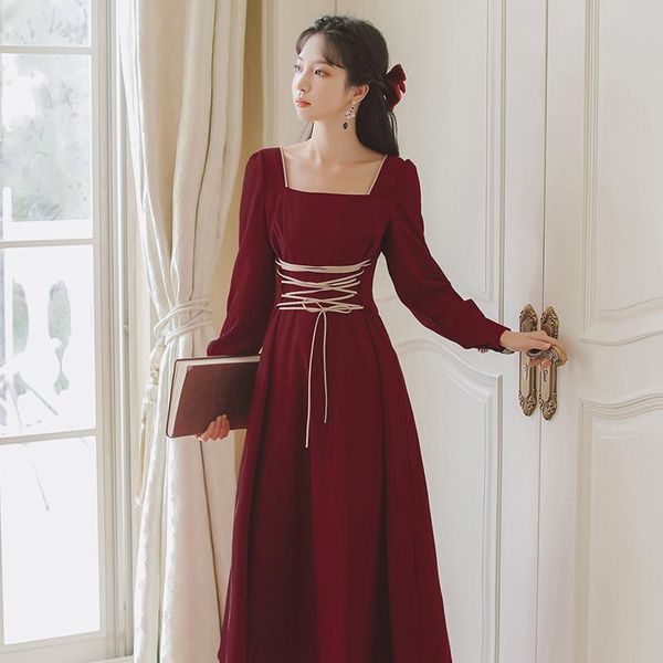 casual dresses autumn dress women spring 2021 office lady french style vintage long sleeve solid belt square collar high waist zipper, Black;gray
casual dresses autumn dress women spring 2021 office lady french style vintage long sleeve solid belt square collar high waist zipper, Black;gray