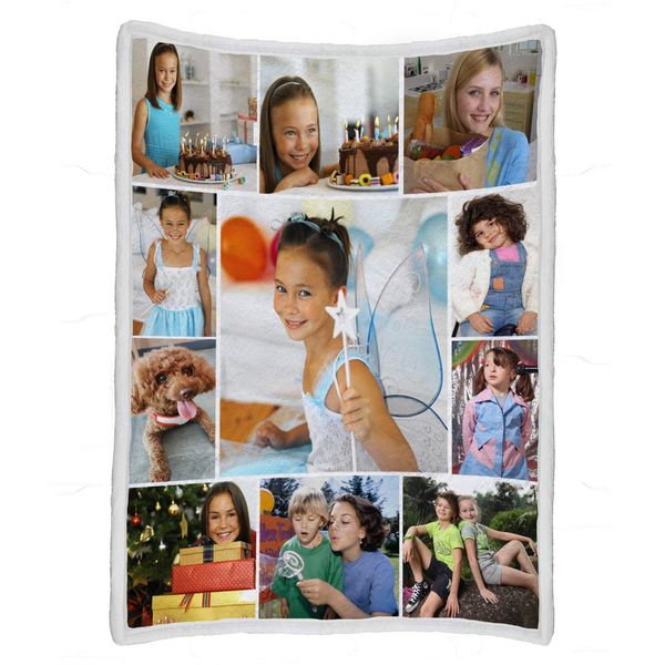 Custom Blankets with Photo Collages, Personalized Picture Soft Flannel Blanket for Pets Family Friend Birthday Thanksgiving
Custom Blankets with Photo Collages, Personalized Picture Soft Flannel Blanket for Pets Family Friend Birthday Thanksgiving