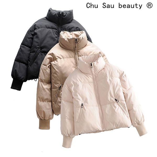 fashion winter casual style solid colour cotton warm parkas women zipper pocket jacket loose outwear coat 210514, Black
fashion winter casual style solid colour cotton warm parkas women zipper pocket jacket loose outwear coat 210514, Black