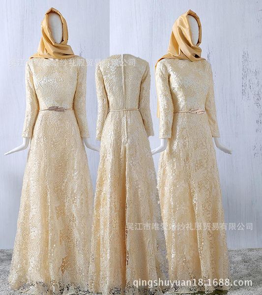 party dresses formal champagne arabic women evening long 2021 muslim gowns high-neck full sleeve pageant dress, White;black
party dresses formal champagne arabic women evening long 2021 muslim gowns high-neck full sleeve pageant dress, White;black