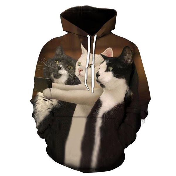 men's hoodies & sweatshirts three surprised cats hoodie for men/women 3d printed funny hooded sweatshirt casual hip hop animal long sle, Black
men's hoodies & sweatshirts three surprised cats hoodie for men/women 3d printed funny hooded sweatshirt casual hip hop animal long sle, Black
