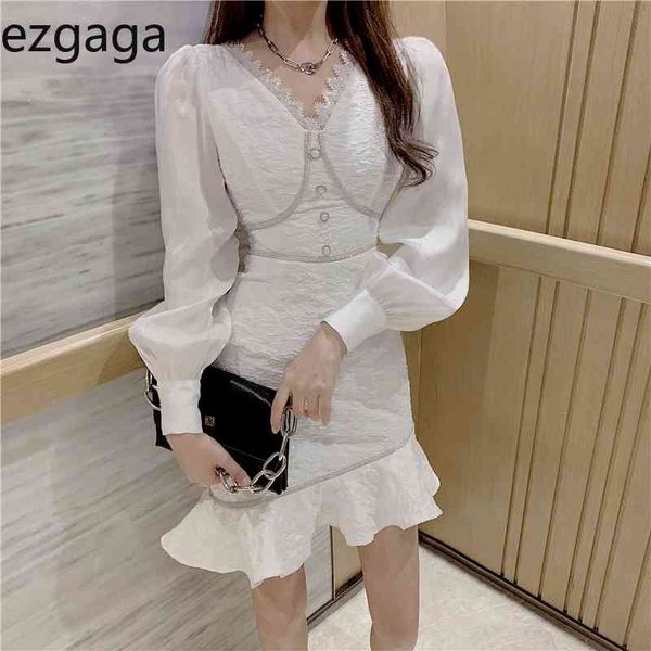 ezgaga mermaid dress women lace patchwork v-neck long sleeve spring party clubwear high waist bodycon dress vestidos 210430, Black;gray
ezgaga mermaid dress women lace patchwork v-neck long sleeve spring party clubwear high waist bodycon dress vestidos 210430, Black;gray