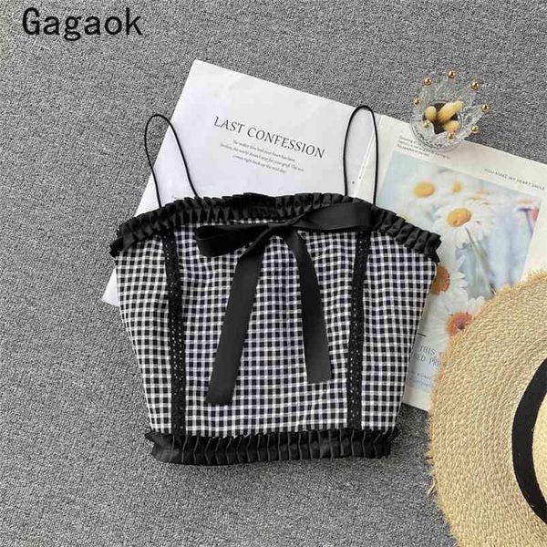 crop women summer sleeveless bow short plaid camis slim navel outwear fashion streetwear wild camisole 210531, White
crop women summer sleeveless bow short plaid camis slim navel outwear fashion streetwear wild camisole 210531, White