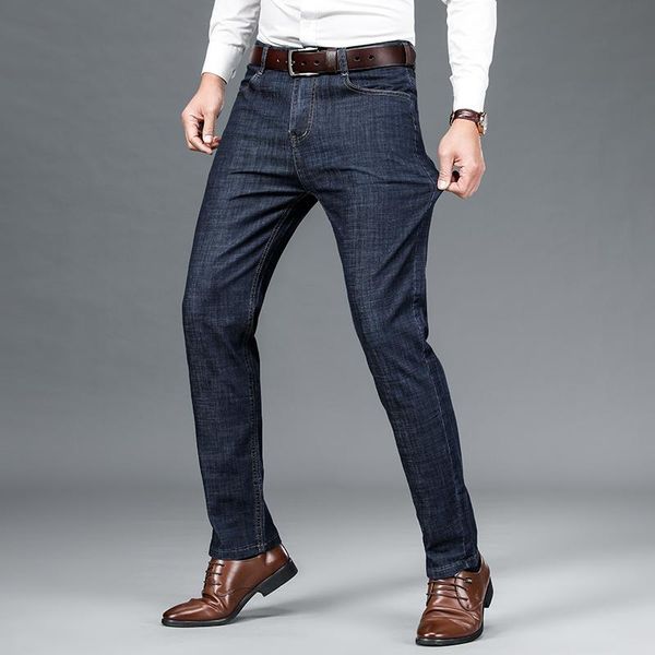 men's jeans black classic style business smart casual stretch pockets oversize pants autumn loose pant joggers trousers males, Blue
men's jeans black classic style business smart casual stretch pockets oversize pants autumn loose pant joggers trousers males, Blue