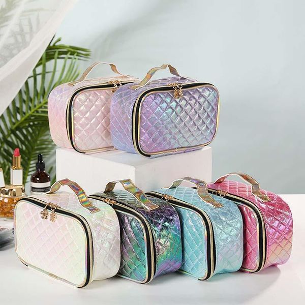 fashion colorful laser pu portable cosmetic case makeup bag casual square lattice women storage wash bags & cases
fashion colorful laser pu portable cosmetic case makeup bag casual square lattice women storage wash bags & cases