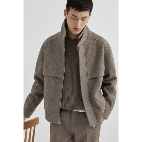 men's wool & blends autumn 2022 winter fashion overcoat for male short woolen windbreaker casual warm outerwear clothing b543, Black
men's wool & blends autumn 2022 winter fashion overcoat for male short woolen windbreaker casual warm outerwear clothing b543, Black