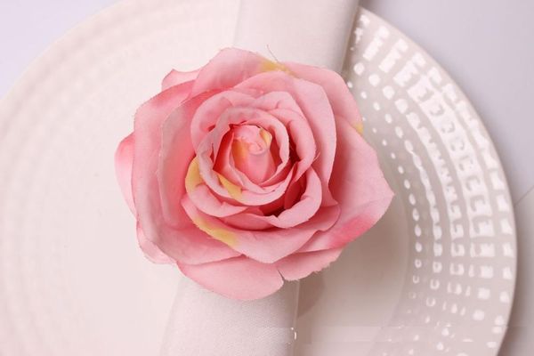 6pcs western restaurant imitation rose flower napkin button, wedding el pink fake ring cloth rings
6pcs western restaurant imitation rose flower napkin button, wedding el pink fake ring cloth rings
