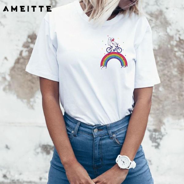 women's t-shirt ameitte summer funny pocket design t shirt women rainbow astronaut ride bicycle print fashion all-match white tee
women's t-shirt ameitte summer funny pocket design t shirt women rainbow astronaut ride bicycle print fashion all-match white tee