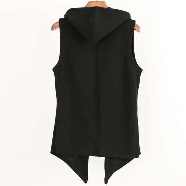 men's vests hooded streetwear hip hop casual sleeveless slim long jacket coat, Black;white
men's vests hooded streetwear hip hop casual sleeveless slim long jacket coat, Black;white