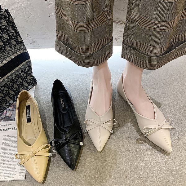 women flat single shoes elegant bow-knot design pointed toe asakuchi solid color lady banquet black flat heel shoes woman shoes
women flat single shoes elegant bow-knot design pointed toe asakuchi solid color lady banquet black flat heel shoes woman shoes
