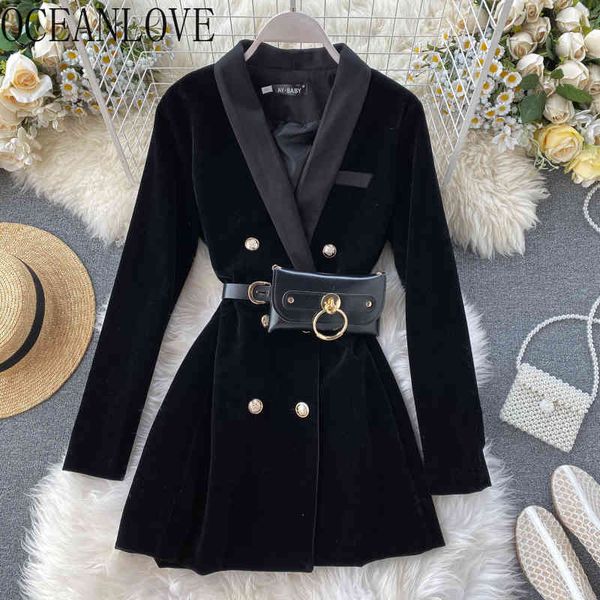 velvet woman jacket solid double breasted vintage black mujer chaqueta autumn winter belt femme veste 19332 210415, Black;brown
velvet woman jacket solid double breasted vintage black mujer chaqueta autumn winter belt femme veste 19332 210415, Black;brown
