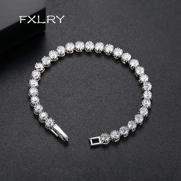 link, chain fxlry luxury design white color 4mm cubic zirconia tennis bracelet for women fashion wedding bridal bangle jewelry, Black
link, chain fxlry luxury design white color 4mm cubic zirconia tennis bracelet for women fashion wedding bridal bangle jewelry, Black