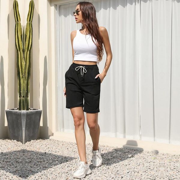 women's shorts women casual lady summer fitness straight-leg pants short waistband female elasticladies beach loose home, White;black
women's shorts women casual lady summer fitness straight-leg pants short waistband female elasticladies beach loose home, White;black