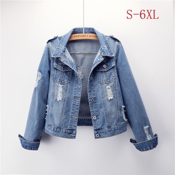 Women's Jackets Plus Size 5XL 6XL Short Jeans Jacket Spring Denim Coats Women Slim Chaqueta Mujer Outwear Casaco Feminino ZH013 1VSH, Black;brown
Women's Jackets Plus Size 5XL 6XL Short Jeans Jacket Spring Denim Coats Women Slim Chaqueta Mujer Outwear Casaco Feminino ZH013 1VSH, Black;brown