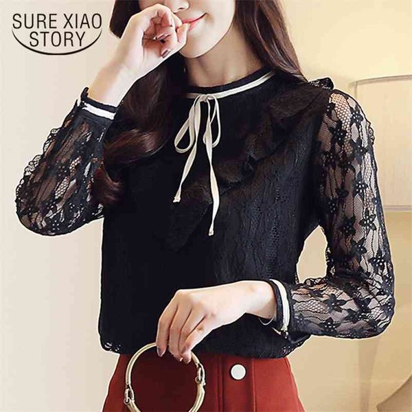 fashion long sleeve spring lace women vertical collar lotus leaf elegant autumn shirts black hollow blouses 7967 50 210510, White
fashion long sleeve spring lace women vertical collar lotus leaf elegant autumn shirts black hollow blouses 7967 50 210510, White