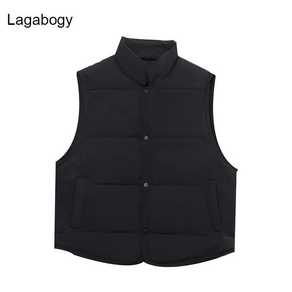 women's vests lagabogy 2021 women fashion black beige white duck down vest coat female single-breasted waistcoat ladies casual outerwea, Black;white
women's vests lagabogy 2021 women fashion black beige white duck down vest coat female single-breasted waistcoat ladies casual outerwea, Black;white