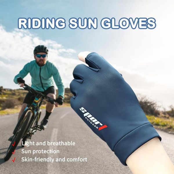 cycling gloves 1 pair ice silk riding driving sport golf motorcycle protective mittens breathable two-finger fishing nonslip gear, Black
cycling gloves 1 pair ice silk riding driving sport golf motorcycle protective mittens breathable two-finger fishing nonslip gear, Black