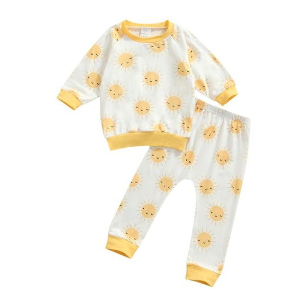 clothing sets lioraitiin 0-4years toddler children boy girl 2pcs nightwear set sun printed pattern round collar elastic waist pants, White
clothing sets lioraitiin 0-4years toddler children boy girl 2pcs nightwear set sun printed pattern round collar elastic waist pants, White