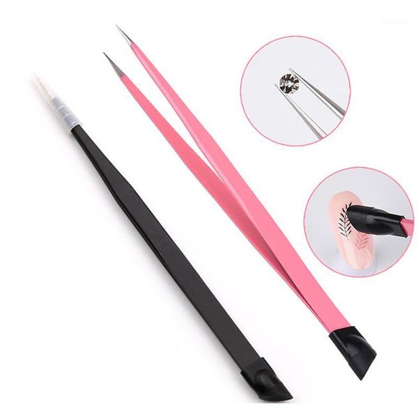 stainless steel nail tweezers silicone pressing head for sticker rhinestones picker straight curved manicuree art tool1
stainless steel nail tweezers silicone pressing head for sticker rhinestones picker straight curved manicuree art tool1