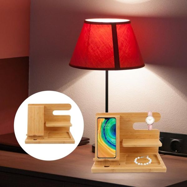cell phone mounts & holders 1 set wood storage stand multi-functional deskbracket (light yellow) cell phone mounts & holders 1 set wood storage stand multi-functional deskbracket (light yellow)