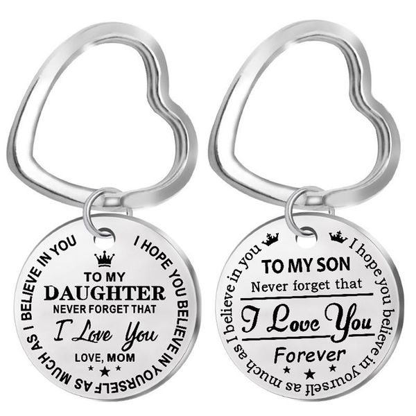 keychains engraved to my son daughter keychain inspirational heart keyring stainless steel car bag key chain charm love gifts for children, Silver
keychains engraved to my son daughter keychain inspirational heart keyring stainless steel car bag key chain charm love gifts for children, Silver