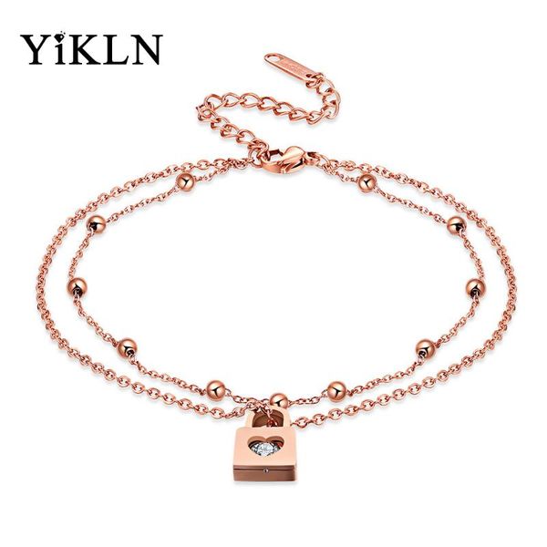 anklets yikln trendy double layer for women love lock square design titanium steel foot link chain anklet female jewelry yogz051, Red;blue
anklets yikln trendy double layer for women love lock square design titanium steel foot link chain anklet female jewelry yogz051, Red;blue
