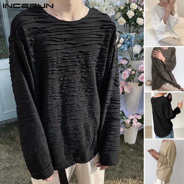 incerun men's long sleeve t-shirt, fashion, casual, all-around matching, striped pleated sweater, stockings, s-5xl, 2021, Black
incerun men's long sleeve t-shirt, fashion, casual, all-around matching, striped pleated sweater, stockings, s-5xl, 2021, Black