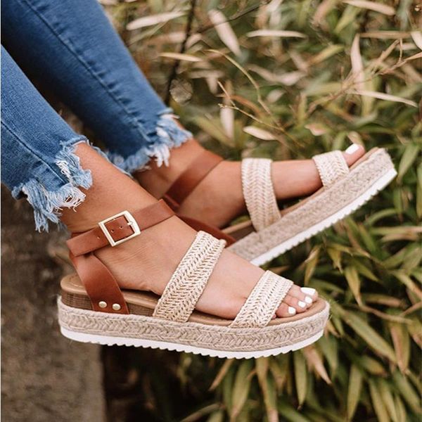 sandals summer women platform casual buckle strap gladiator wedges shoes plus size 35-43, Black
sandals summer women platform casual buckle strap gladiator wedges shoes plus size 35-43, Black