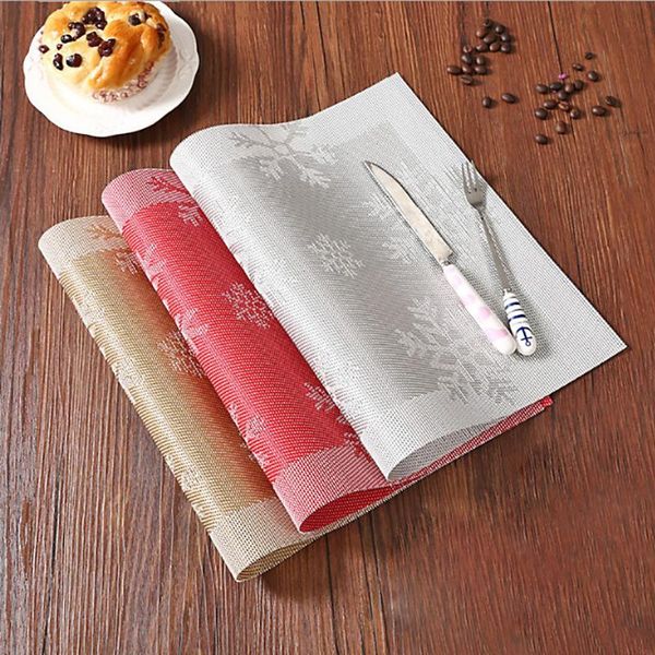 table runner 4pcs/lot placemats pvc snowflake pattern cloth mats non-slip heat insulation tableware plate coasters
table runner 4pcs/lot placemats pvc snowflake pattern cloth mats non-slip heat insulation tableware plate coasters