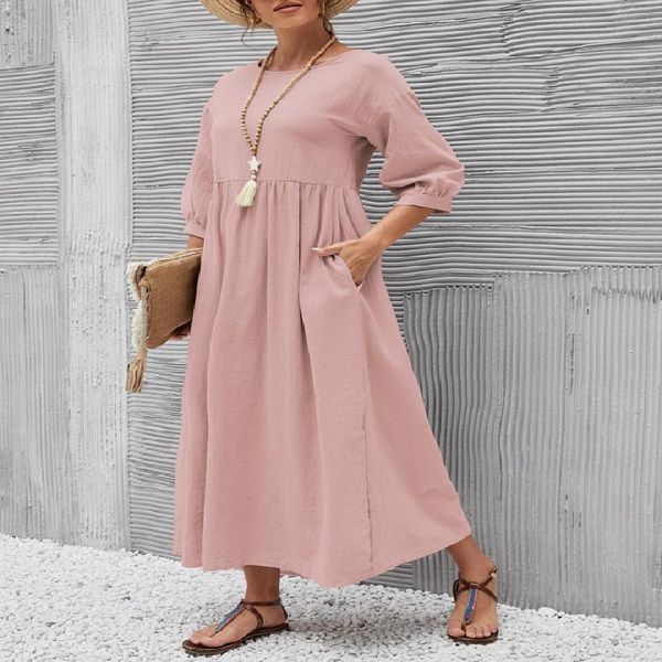 maternity dresses fashion ladies dress lantern sleeve loose cotton and linen pocket for po shoot, White
maternity dresses fashion ladies dress lantern sleeve loose cotton and linen pocket for po shoot, White