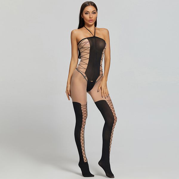 sets lingerie open file cross one-piece stockings suspender breast transparent set, Black;white
sets lingerie open file cross one-piece stockings suspender breast transparent set, Black;white