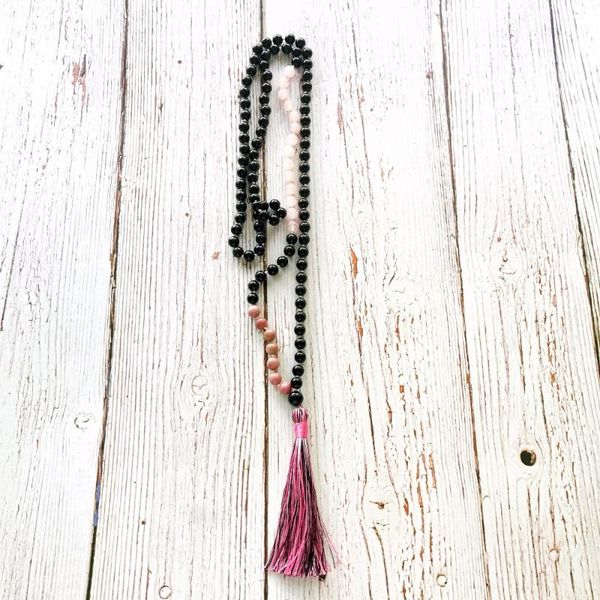 pendant necklaces 108 mala beads necklace black onyx pink hand knotted rosequartz prayer yoga meditation taeesl her, Silver
pendant necklaces 108 mala beads necklace black onyx pink hand knotted rosequartz prayer yoga meditation taeesl her, Silver