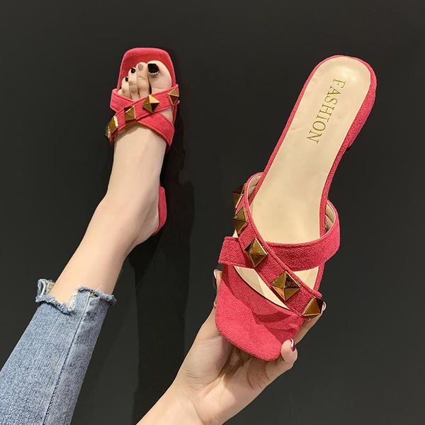 slippers women low heels shoes summer 2021 fashion suede desiger casual outdoor red sandals flip flops slides woman dress, Black
slippers women low heels shoes summer 2021 fashion suede desiger casual outdoor red sandals flip flops slides woman dress, Black