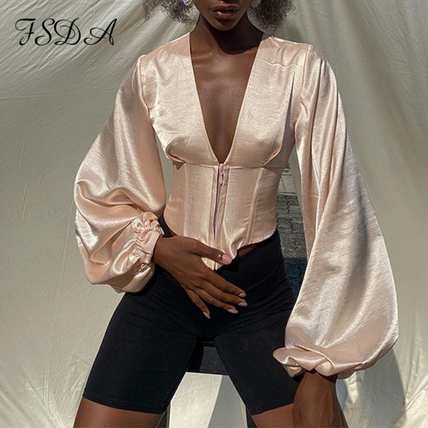 v neck satin long puff sleeve crop autumn women 2021 party corset ladies casual t shirts fashion new, Black;white
v neck satin long puff sleeve crop autumn women 2021 party corset ladies casual t shirts fashion new, Black;white