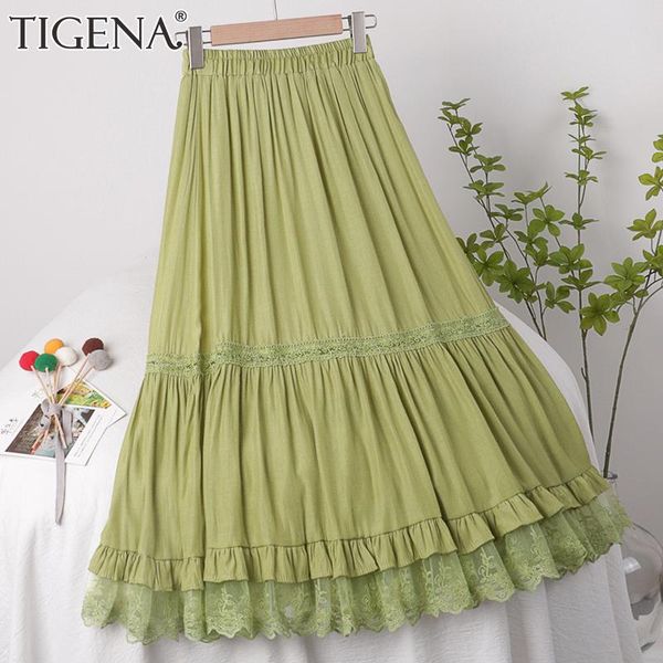 fashion women long skirt 2021 summer elegant patchwork lace ruffles aesthetic a line high waist mid-length female skirts, Black
fashion women long skirt 2021 summer elegant patchwork lace ruffles aesthetic a line high waist mid-length female skirts, Black