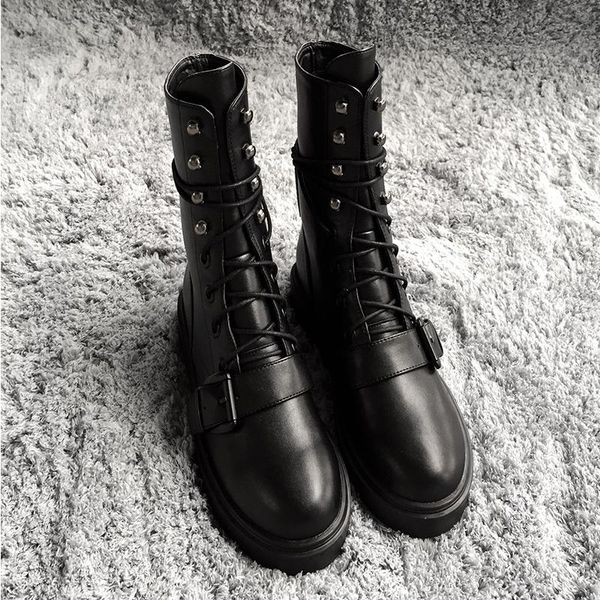 boots buckle deign winter shoes woman motorcycle women black leather botas mujer cross-tied chaussures femme rivets flat
boots buckle deign winter shoes woman motorcycle women black leather botas mujer cross-tied chaussures femme rivets flat