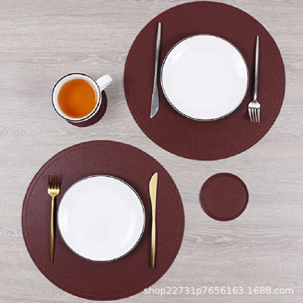 leather dining mat, complete set of round oil proof heat insulation bowl cup tableware european style chinese and western
leather dining mat, complete set of round oil proof heat insulation bowl cup tableware european style chinese and western