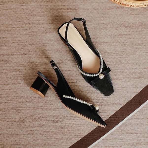 sandals 2021 baotou female summer high-heeled square toe with pearl fairy style thick heel single shoes mid-heel, Black
sandals 2021 baotou female summer high-heeled square toe with pearl fairy style thick heel single shoes mid-heel, Black