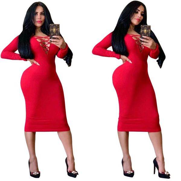 cross strap deep v neck bandage bodycon dress autumn women long sleeve package hip party night club midi vestido casual dresses, Black;gray
cross strap deep v neck bandage bodycon dress autumn women long sleeve package hip party night club midi vestido casual dresses, Black;gray