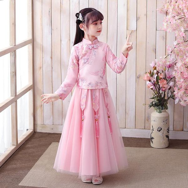 girls blue flower cheongsam embroidery birthday party dress kids chinese vintage qipao mandarin collar formal ethnic clothing, Red
girls blue flower cheongsam embroidery birthday party dress kids chinese vintage qipao mandarin collar formal ethnic clothing, Red