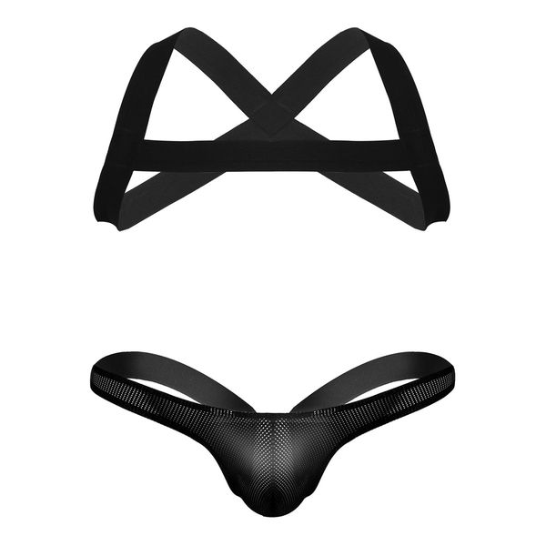 mens lingerie erotic suit x-shape back elastic shoulder chest harness belt with see-through open back g-string thong briefs, Black;white
mens lingerie erotic suit x-shape back elastic shoulder chest harness belt with see-through open back g-string thong briefs, Black;white