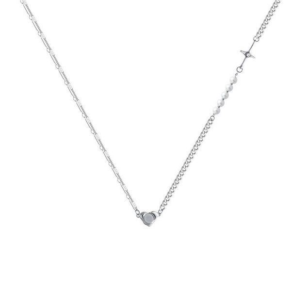 pendant necklaces potcet stainless steel pearl letter cross titanium necklace clavicle chain fashion hip hop party jewelry, Silver
pendant necklaces potcet stainless steel pearl letter cross titanium necklace clavicle chain fashion hip hop party jewelry, Silver