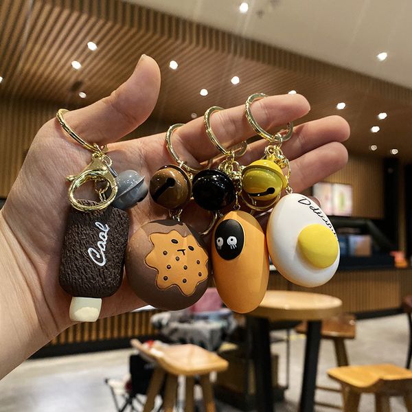 keyring keychain creative ice cream cartoon fried egg food cute simulation pendant accessories, Silver
keyring keychain creative ice cream cartoon fried egg food cute simulation pendant accessories, Silver
