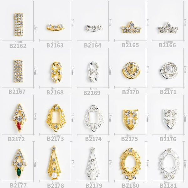 20pcs strips a variety of shapes alloy rhinestones 3d charm diy nail art jewelry decorative accessories1, Silver;gold
20pcs strips a variety of shapes alloy rhinestones 3d charm diy nail art jewelry decorative accessories1, Silver;gold