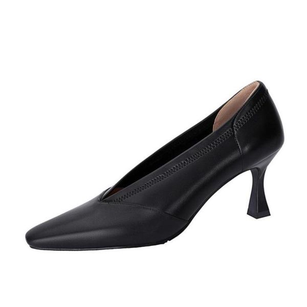 vintage v mouth elastic pointed toe single shoes feminine stiletto natural leather high heels grandma shoe 2021 lady pump dress, Black
vintage v mouth elastic pointed toe single shoes feminine stiletto natural leather high heels grandma shoe 2021 lady pump dress, Black
